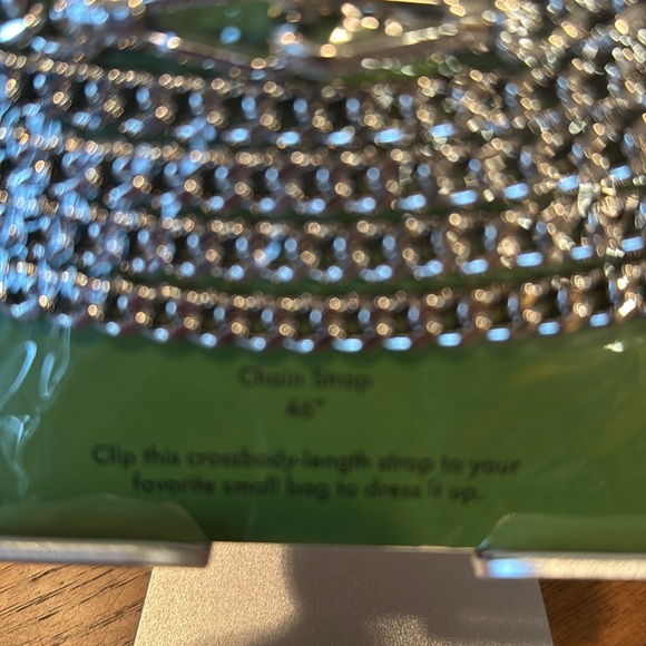 KATE SPADE SILVER CROSSBODY CHAIN. NWT - Picture 3 of 3
